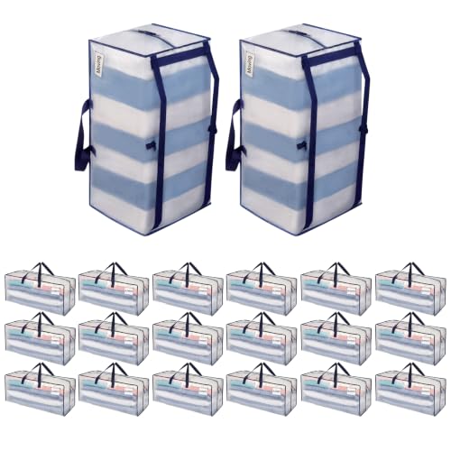VENO 20 Pack Heavy Duty Moving Bags with Backpack Straps, Zippers & Handles, Extra Large Packing Bags for College Dorm Essentials, Moving Supplies Alternative to Cardboard Moving Boxes - color: Clear, size: 20 Pack