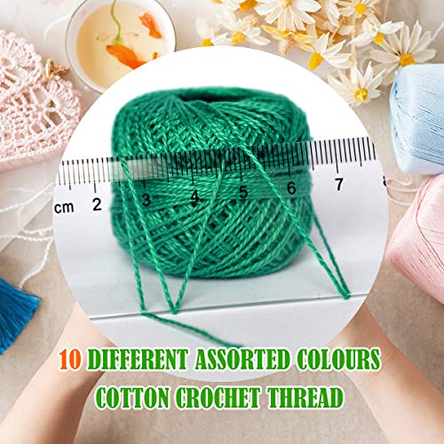 Crochet Thread 10 Balls Cardinal Size 8 for Crochet Hardanger Cross Stitch Needlepoint Hand Embroidery (Cayon Series) - color: cayon series