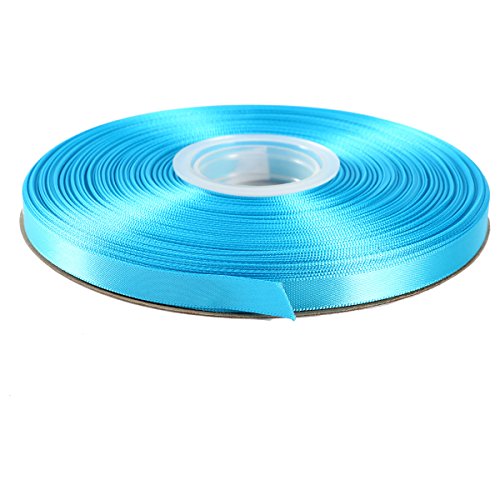 ITIsparkle 3/8" Inch Double Faced Satin Ribbon 50 Yards-Roll Set for Gift Wrapping Scrap Books Party Favor Hair Braids Baby Shower Decoration Floral Arrangement Craft Supplies, Turquoise Ribbon - color: Turquoise