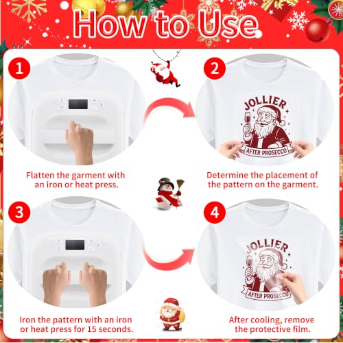 24 Sheets Funny Christmas Iron on Transfers for T-Shirts - color: Snarky Christmas