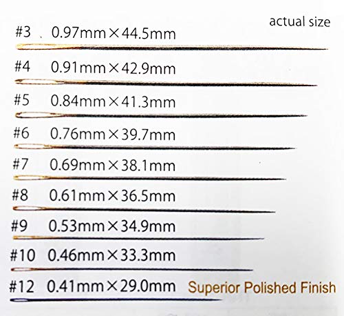 Japanese Hand Sewing Needles - Tulip Embroidery Needle - Sharp Tip - Size 7
