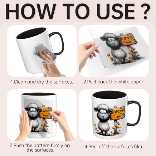 32 PCS Farm Sheep UV DTF Cup Wrap Stickers - style: Farm Sheep