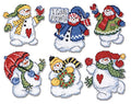 Design Works Crafts 1661 I Love Snow, 3-1/2"-4" Each Cross Stitch Ornament Kit (Set of 6), I Love Snow