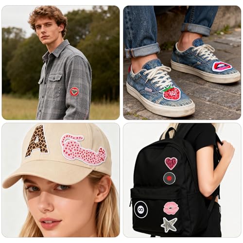 20 PCS Cool Girl Embroidered Iron On Patches for Clothes, Trendy Aesthetic Sew On Applique Patches for Women, Y2k Girly Embroidery Patch for Hats, Backpacks, Jackets, Jeans - color: Cool Girl