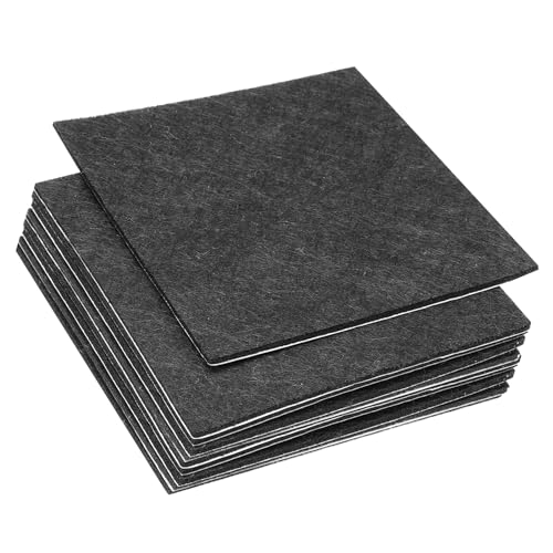 PATIKIL 4x4 Inch Lamp Base Felt, 10Pack 2mm Thickness Square Felt Furniture Pad Soft Adhesive Non-Slip Anti-Scratch Backed Felt for Lamp Furniture DIY Craft, Black - color: Black, size: 4x4 Inch