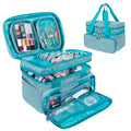 SINGER Portable Sewing Storage Organizer Bag, 18 Compartments, Carry-All - color: Teal