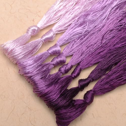 100% Mulberry Silk Embroidery Thread 8 Colors 110m Each (28) - color: 28