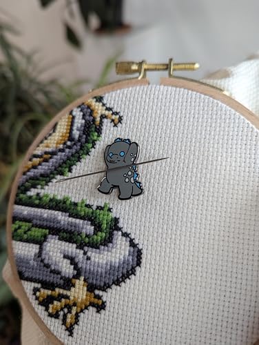 Goji-Kun Magnetic Needle Minder, Cross Stitch Embroidery Accessory, Decorative Needlework Tool