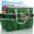 Cupohus Craft Organizer Bag, Green Art Supply Tote with Multiple Pockets - color: Green