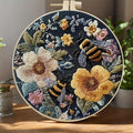 Embroidery Kit for Beginners,Adults DIY Starter Kit,Cross Stitching with Flower Stamped Patterns,Hoop,Tools,Colorful Threads with Needles-B - color: B-Two Flower