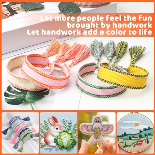 Embroidery Floss, 70 Skeins Rainbow Color Cross Floss Stitch Thread - color: Mixed Colors