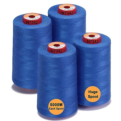 New brothread 4 Large Cones All Purpose Polyester Thread -Patriot Blue - color: 4xPatriot Blue