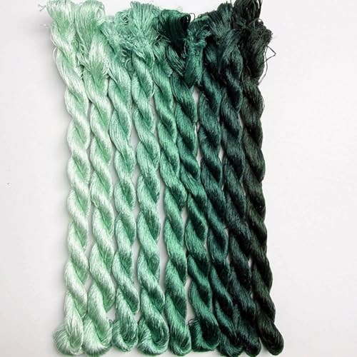 100% Mulberry Silk Embroidery Thread 9 Colors 110m Each (34) - color: 34
