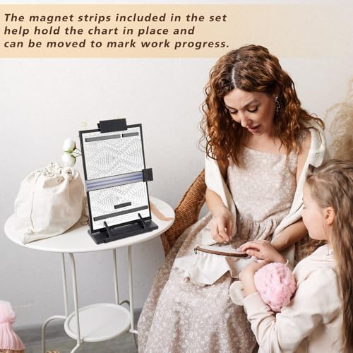 Flutesan Magnetic Pattern Holder Knitting Cross Stitch,13.78 X 8.27 Inches - size: 13.78 x 8.27 Inches