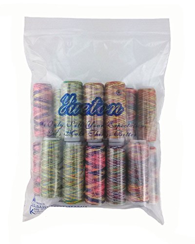 yueton 20 Spools 120 Yard Per Unit Gradient Color Rainbow Polyester Sewing Thread