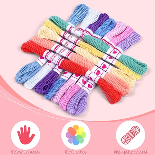 Embroidery Thread Friendship Bracelet String Cross Stitch Threads - color: 36 Colors 10 PCS