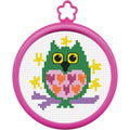Bucilla My 1st Stitch Owl Mini Counted Cross Stitch Kit, 45641 3-Inch Round - style: Owl