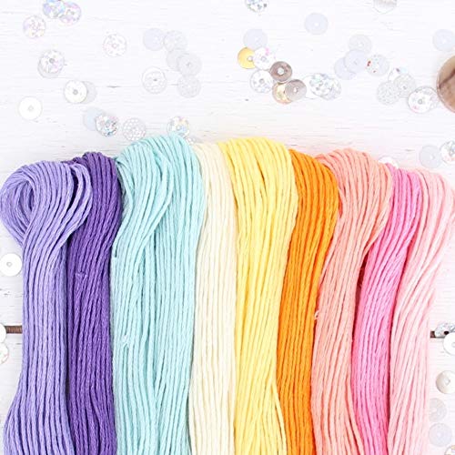ThreadArt Embroidery Floss Kit in Confetti Colors - Six Strand Set - color: CONFETTI COLORS