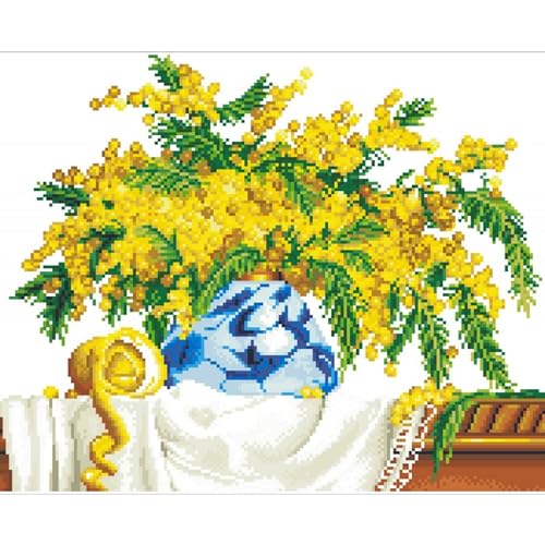DIAMOND DOTZ Native Wattle Flower Diamond Painting Kit for Adults with Gems - size: Flowers