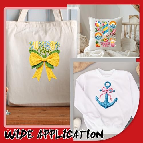 Dazoratix Summer Iron on Transfers - 20 Sheets Cute Beach Vibes Fruit DTF Ready to Press Bulk Heat Patches Bow Stickers Vinyl Decals for T Shirts Clothing Pillow Bag DIY Crafts Appliques Decorations - style: Cute Summer