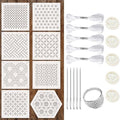 Yousoontic 24 Sashiko Stencil Kit, 4.7" Plastic Templates, Classic - style: Classic