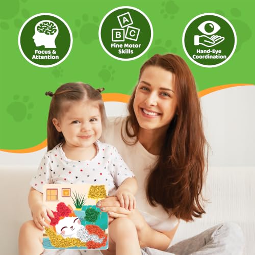 jackinthebox Poke Art Pets Crafts Kits for Children, Gifts Toys, Ages 4-8 - style: Pets