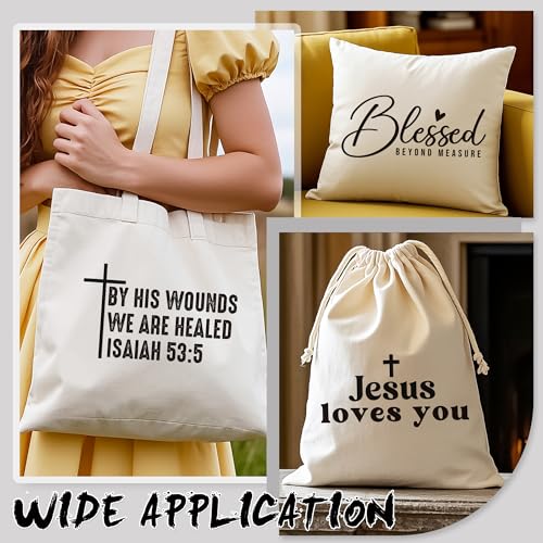 Dazoratix Christian Iron on Transfers - 30 Sheets Bible Verse DTF Ready to Press Bulk Heat Patches Religious Cross Stickers Vinyl Decals for T Shirts Clothes Pillow Bag DIY Crafts Applique Decorations - style: Christian