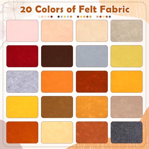 Tegeme 100 Pcs 8 x 12 Inches Felt Sheet for Craft Thin, Brown Series - color: Brown Series