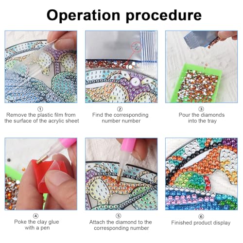 JISHSHAY Diamond Art Pendant Peacock Diamond Painting Hanging Animal Gem Art Hanging Pendant Peacock Gem Painting Sun Catchers Mosaic Kits for Adults Suncatchers Embroidery Kit Wind Chimes Windchimes - color: Peacock