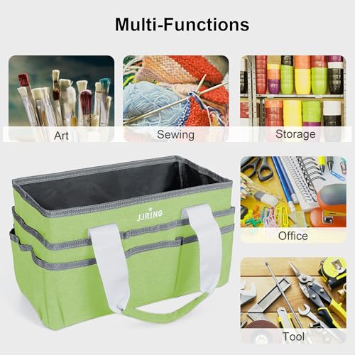 JJRING Craft Organizer Tote Bag Art Storage Caddy Cyan - color: Cyan, size: Small