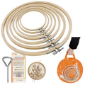 SNAIL GARDEN Embroidery Hoop Set - with Storage Bag & Magnetic Pin Cushion , 7-Piece 3" to 9" Embroidery Frame with Needles & Screwdriver , Cross Stitch Hoop for Beginners Sewing Crafts
