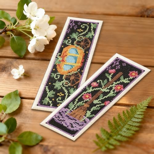 ORIGACH 6 Set Fairy Tale Fantasy Cross Stitch Bookmark Kit for Beginner - style: Fairy Tale Fantasy