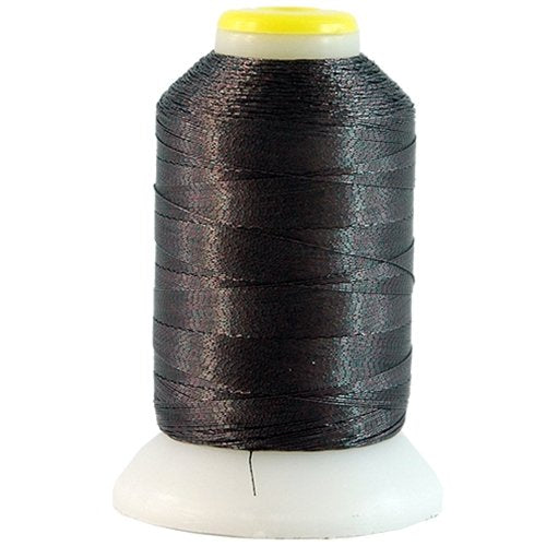 ThreadArt Metallic Embroidery Thread, 1000M, No. L95 - Dark Brown - color: Dark Brown