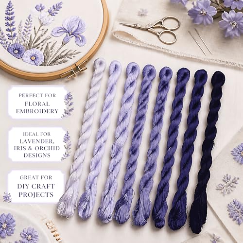 Natural 100% Silk Thread, Handmade Embroidery Thread Silk Floss 8 Colors 110m Each (87) - color: 87