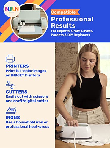 NuFun Activities Heat Transfer Paper, Light Fabrics, 6 Sheets 8.5x11 - size: 6 Sheets