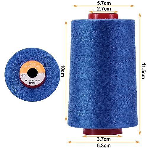 New brothread 4 Large Cones All Purpose Polyester Thread -Patriot Blue - color: 4xPatriot Blue