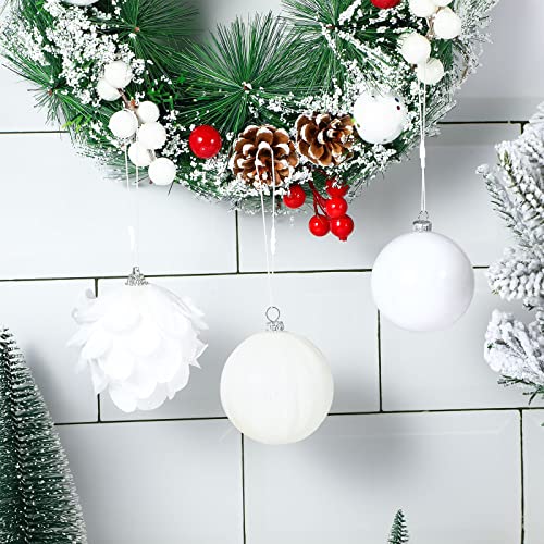 Shappy 400 Pcs Christmas Ornament Hooks Hangers, White, 400 Pieces - color: White