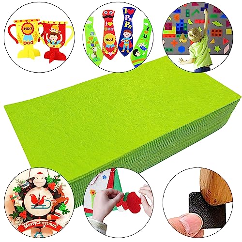 Jtnohx Self Adhesive Felt Sheets Adhesive Backed Felt Fabric Green 4"x8" - color: Green