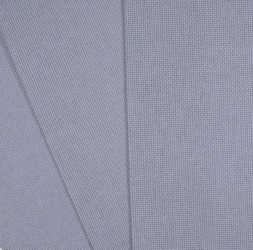 KCS 3 pc of 12" x 18"(30cmx45cm) Counted Cotton Aida Cloth Cross Stitch Fabric (Light Steel Grey,18CT) - color: Light Steel Grey, size: 18CT