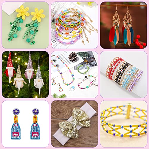 Silver Glass Seed Bugle Tube Beads for Jewelry Making - color: silver