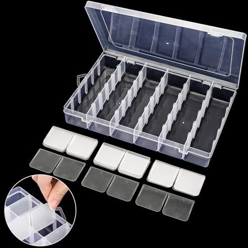 Tosnail 3 Pack 36 Compartments Clear Plastic Craft Storage Organizer Small Parts Organizer with Dividers