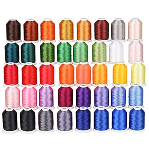 Simthread 40 Spools 550Yds 40WT Polyester Embroidery Thread Set - color: 40BrotherColor