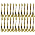 Metallic Embroidery Skein Threads for Hand Embroidery, 24 Pcs Light Gold Cross Stitch Floss for Friendship Bracelets and DIY Craft Projects
