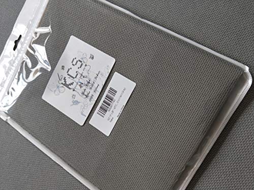 19" x 28" 14CT Counted Cotton Aida Cloth Cross Stitch Fabric (Dark Grey) - color: Dark Grey