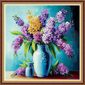Fanxvivy Stamped Counted Cross Stitch Kits for Adults Printed Cross-Stitch Patterns 11CT Stamped or Counted Cross Stitching Embroidery Kit Needlepoint Kits-Colorful Flowers 18x18 inch - color: Artkits09