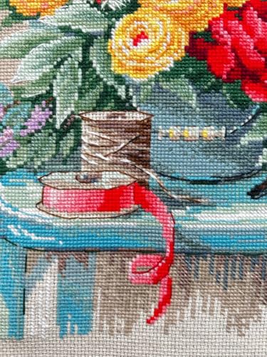 RIOLIS 2299 Garden Flowers Counted Cross Stitch Kit 11.75 x 15.75 in - style: Garden Flowers 2299