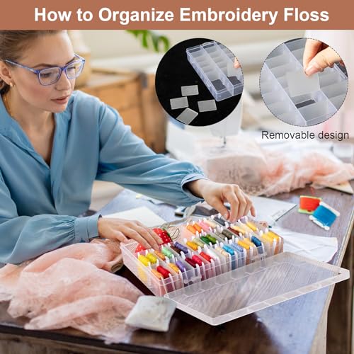 GlikCeil 500 Pcs Set Embroidery Floss Bobbins Thread Organizer Kit