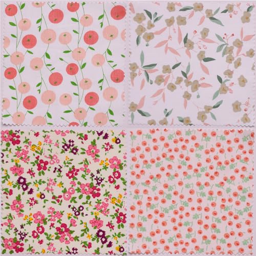 Nodsaw Floral Print Cotton Charm Pack, 5 inch Precuts Quilting Fabric Bundle, 5" Quilt Charm Squares - color: Floral