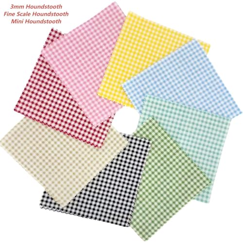 5x5 Inch Gingham Fabric Squares,Charm Packs Clearance,Pre-Cut Houndstooth Pattern Bundles for Quilting & DIY Crafts (42Pcs) - color: Gingham, size: 5 inch x 5 inch
