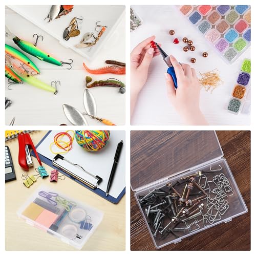 Mr. Pen- Bead Storage Containers, 28 Grids, 2 Pack, Clear White - color: Clear White, size: 2 Pack-56 Pcs(6.8"x4.4"x1")